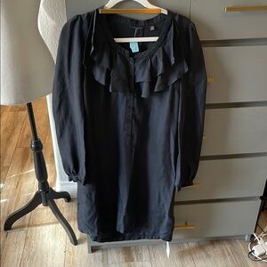 Ted Baker Black Bishop Sleeve  Dress